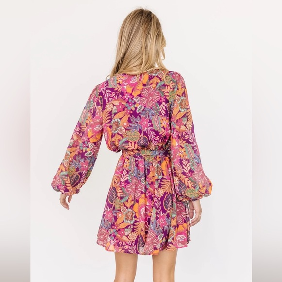 NWT BALTIC BORN Purple Floral “Newark” Mini Dress - Picture 14 of 14